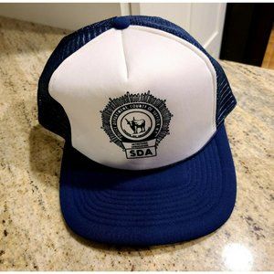 Vtg SDA Police Department Suffolk County NY Detectives Assoc. Mesh Snap Back Hat